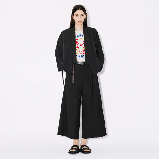 KENZO 高田贤三 女士大象徽标印花棉质圆领短袖T恤 白色 FE52 TS114 4SO 02 商品图3