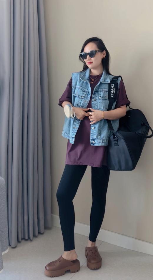 复古银扣直筒牛仔马甲救命百搭 商品图7