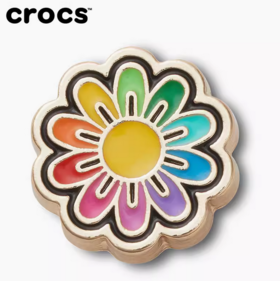 Crocs饰品智必星质感金色彩虹花朵10013431