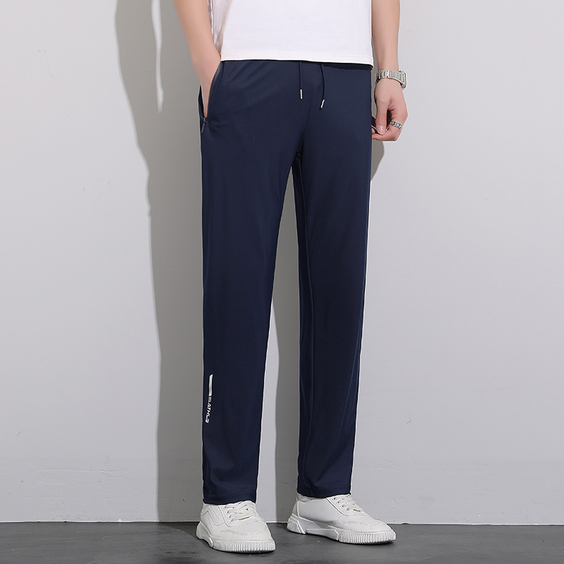 【冰丝裤】【DDN】大依优型大码直口束口休闲长裤弹力大号加肥加大夏季薄款松紧腰宽松运动透气