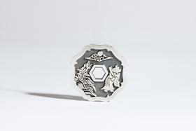 矩德泉坊 纯银手作  指日高升平安吉庆（3厘米版）Q2403000765