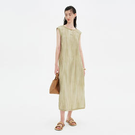 SELFWHO莱赛尔混纺连衣裙女2024夏季新款休闲吸湿透气小个子裙子