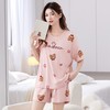 暖暖心窝 家居服(VIP)  女士睡衣纯棉100%棉夏季薄款卡通圆领短袖可外穿家居服套装 商品缩略图1