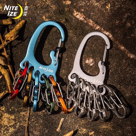 美国NiteIze奈爱户外带锁大脚丫不锈钢扣8字扣不锈钢钥匙扣组合扣 商品图2
