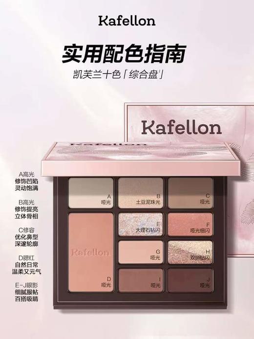 凯芙兰幻羽十色综合粉盘01微醺粉棕/02迷情橘调 商品图2