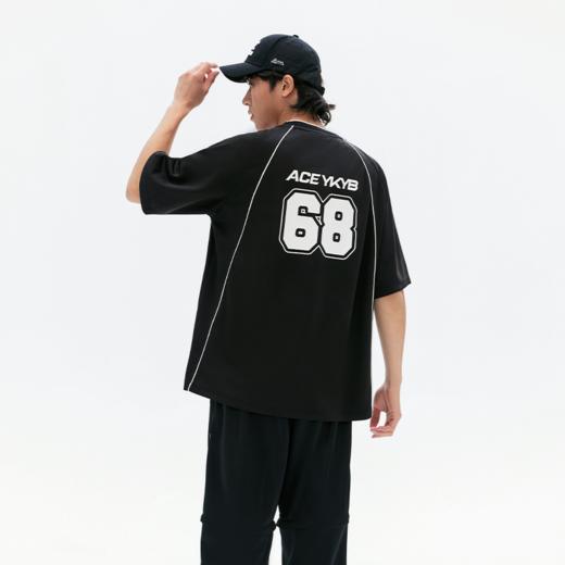 ACEYKYB黄子韬美式T恤情侣2025夏季新款潮流复古宽松撞色休闲短袖 商品图1