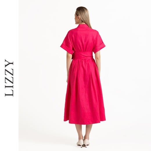 LIZZY优雅气质通勤赫本风大版型包容性连衣裙配腰带8064 商品图3