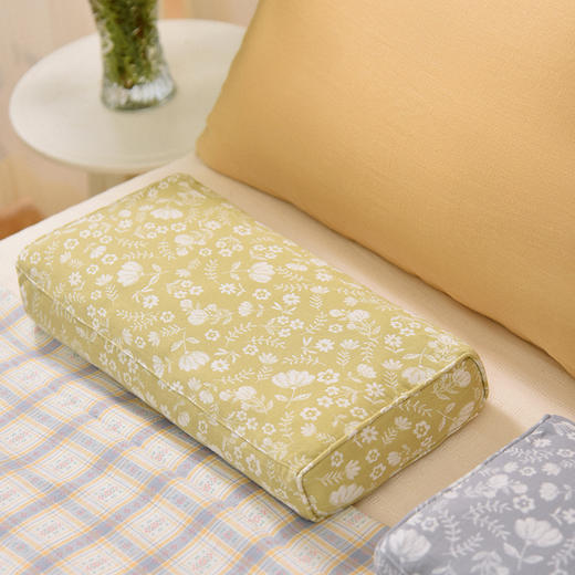 繁花云锦系列长方枕旅行便携小成人枕纯荞麦壳 商品图2