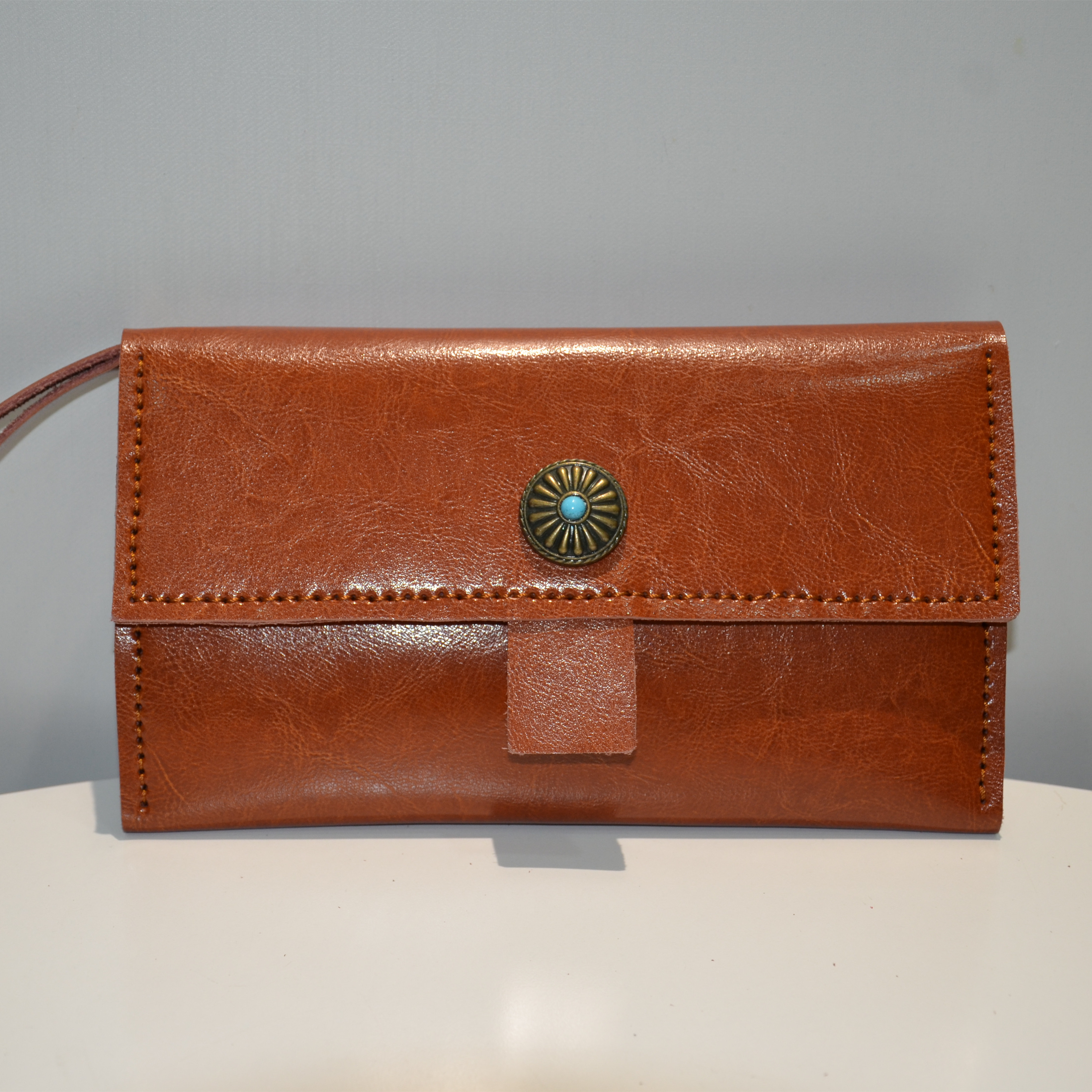 真皮发型师专用手拿剪刀包多功能理发工具包手拿包