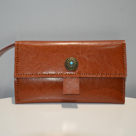 真皮发型师专用手拿剪刀包多功能理发工具包手拿包 商品图0