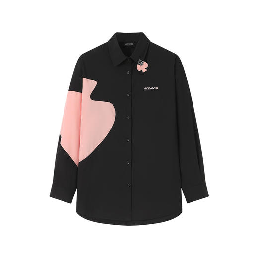 YKYB黄子韬粉白撞色衬衫街头运动衬衣设计感小众外穿上衣情侣男女 商品图3