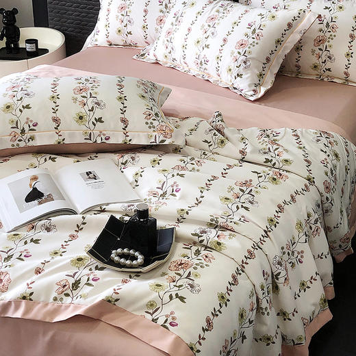 占姆士奥莱线上款【超亲肤！夏凉被四件套】可水洗夏季空调被， 轻奢多种款式任选，学生宿舍被单四件套 商品图11