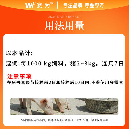 正大20%金霉素兽药兽用1kg预混剂促进生长预防拉稀腹泻肠炎采食高 商品图2