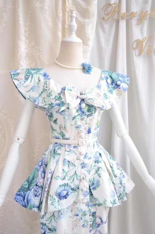 【投稿】喵娘精工@M81《罗莎蒙德·世上的玫瑰》复古vintage收腰花柄裙 商品图2