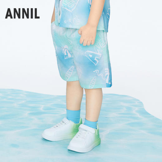 男童棉麻清凉舒爽中裤裤子夏季新款安奈儿童装实体店同款XB426574 商品图1