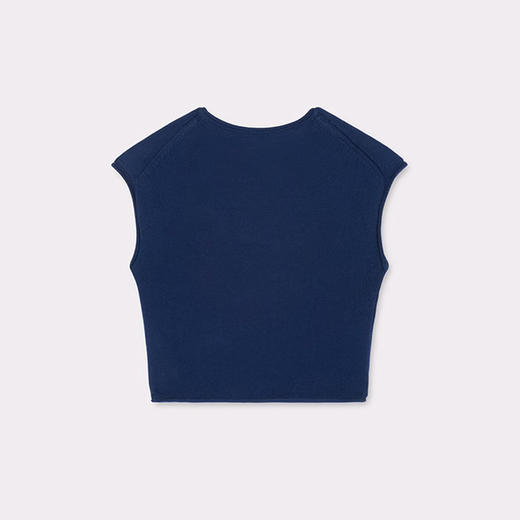 KENZO 高田贤三 女士玫瑰花徽标提花混纺羊毛针织背心 蓝色 FE52 PU468 3BM 77 商品图1