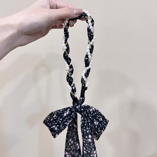 儿童编发神器发带小女孩蝴蝶结飘带发箍宝宝头饰女童珍珠绑发头箍 商品图12