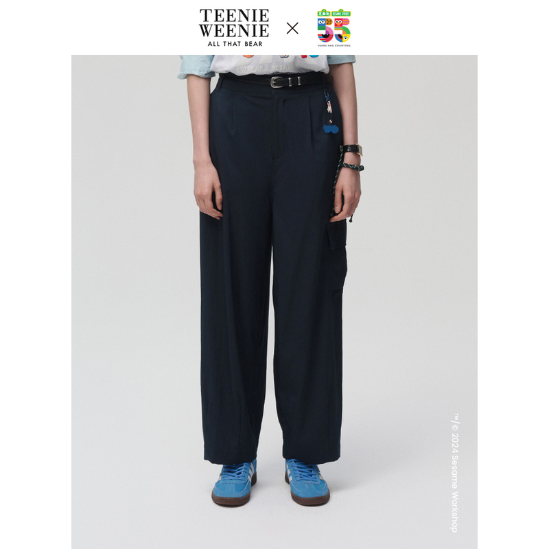 Teenie Weenie小熊简约休闲裤女夏季女长裤TTTC242501L