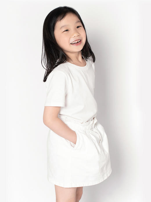 【特价清仓】童装经典款新疆长绒棉50支男女童白色短袖T恤 商品图3