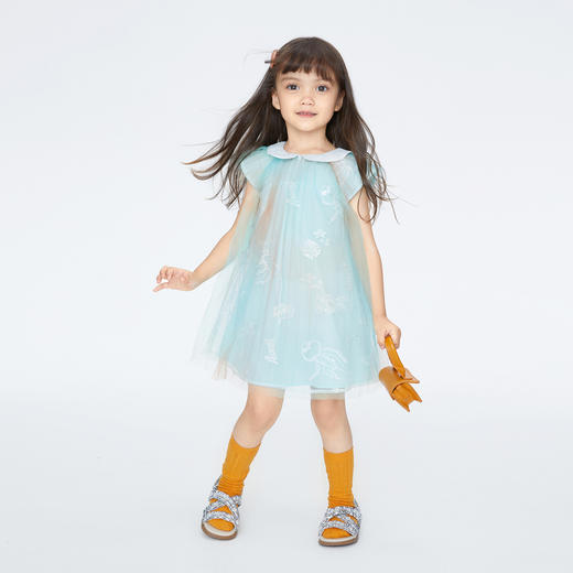 女童炫彩网纱连衣裙裙子夏季新款安奈儿童装实体店同款XG423714 商品图3