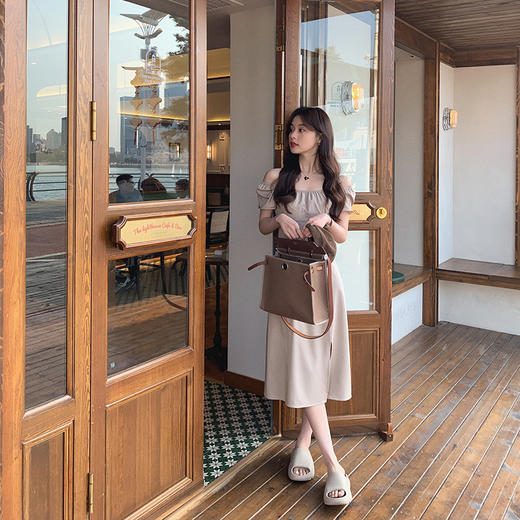 金蘑菇菇【毕加索 极简小黑裙】收腰显瘦甜辣天丝连衣裙约会裙 商品图8