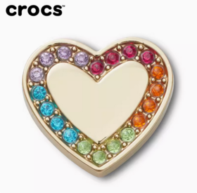 Crocs饰品智必星质感金色彩虹爱心10013429