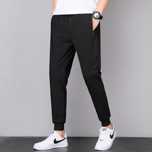 【冰丝裤】【DDN】大依优型大码直口束口休闲长裤弹力大号加肥加大夏季薄款松紧腰宽松运动透气 商品图0