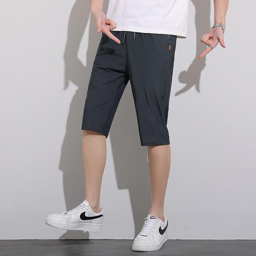 【冰丝七分裤】【DDN】大依优型大码冰丝弹力七分裤短裤大号加肥加大夏季薄款松紧腰宽松运动短裤透气 商品图4