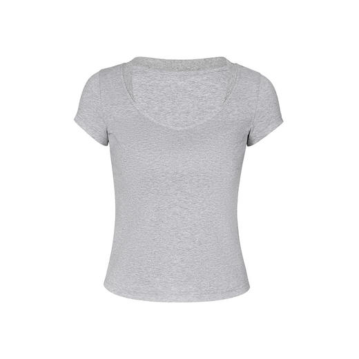 NUTH 凉感液氨纯棉低领修身显瘦短袖t恤女 商品图4