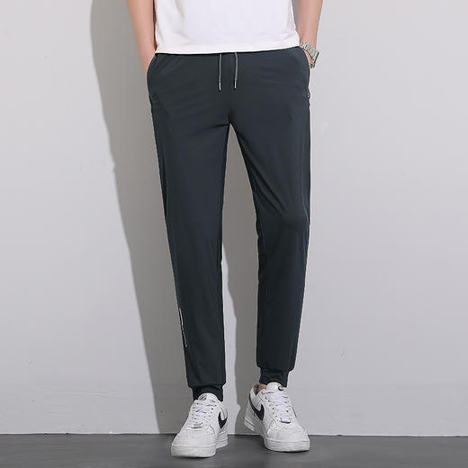 【冰丝裤】【DDN】大依优型大码直口束口休闲长裤弹力大号加肥加大夏季薄款松紧腰宽松运动透气 商品图9