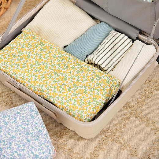 北欧碎花系列长方枕旅行便携小成人枕纯荞麦壳 商品图2