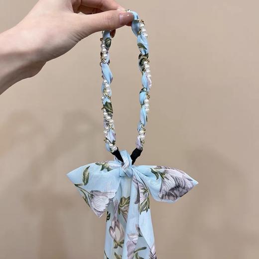 儿童编发神器发带小女孩蝴蝶结飘带发箍宝宝头饰女童珍珠绑发头箍 商品图14
