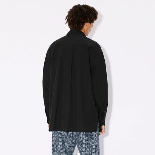 KENZO 高田贤三 男士“BOKE FLOWER”徽章刺绣棉质长袖衬衫 黑色 FD65 CH507 9LA 99 商品图2