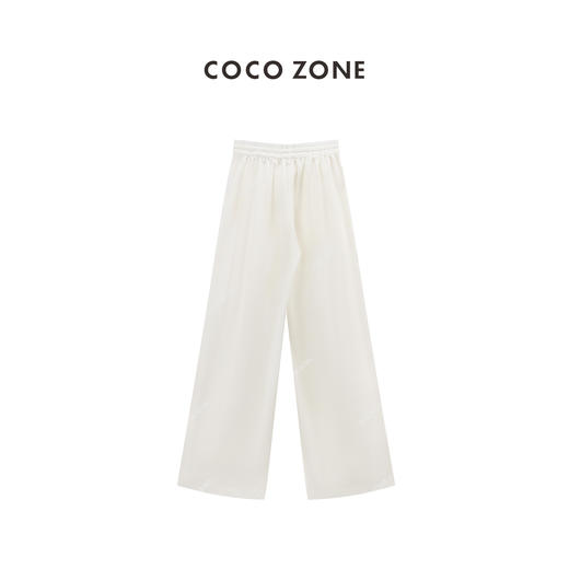COCO ZONE"户外必备”夏季简约显瘦抽绳休闲裤纯色百搭松紧腰阔腿裤CC1B1117 商品图1