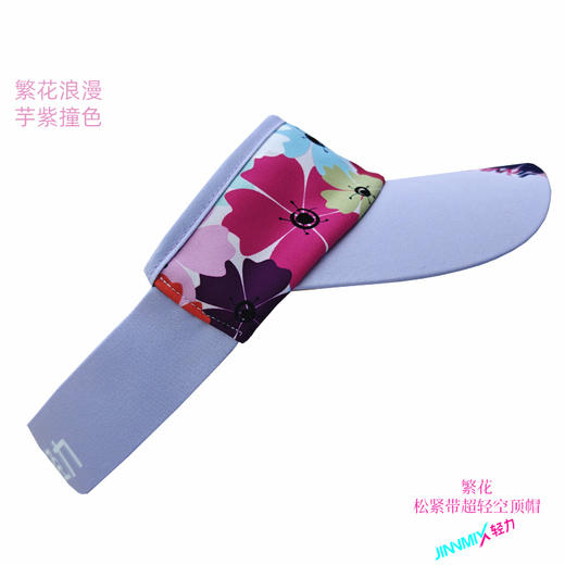 繁花超轻防晒吸汗马拉松越野户外骑行松紧带空顶帽 商品图3