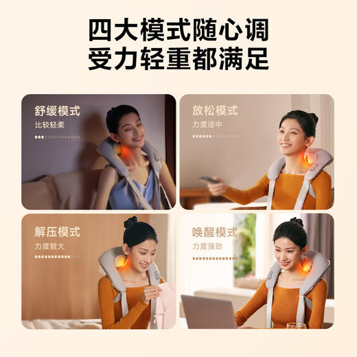 SKG颈椎按摩器肩颈椎按摩披肩按摩垫充电便携斜方肌揉捏车载腰背腿部母亲节实用送妈妈男女友礼物礼品 【H3-2豪华款】肩颈揉捏按摩 商品图4