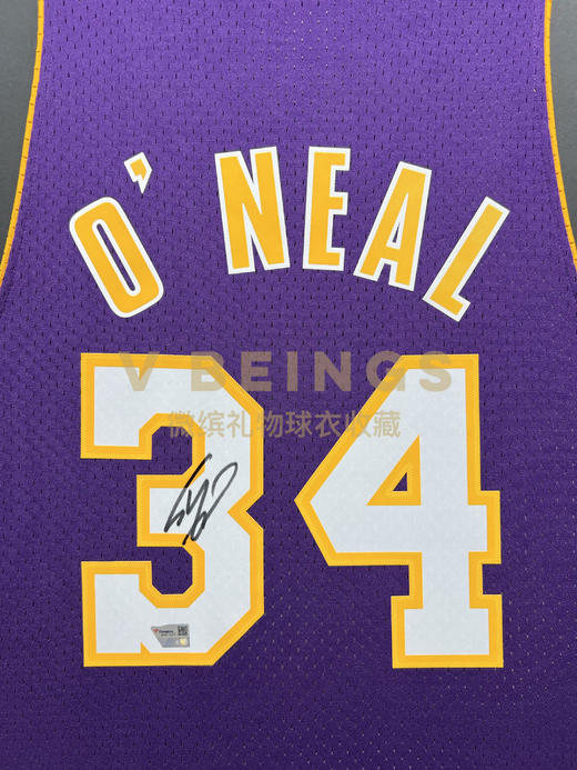 收藏系列 奥尼尔 湖人队34号紫色球迷版 亲笔签名球衣 商品图2