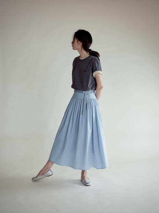 【现货】Even Vintage| 温柔至白 基础元气时髦显瘦纯色百搭半裙 商品图2