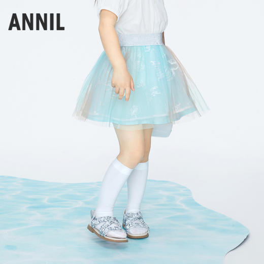 女童轻盈网纱半裙夏季新款安奈儿童装实体店同款XG423718 商品图1