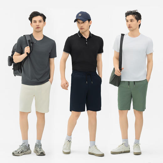 SKAH休闲格纹针织短裤755款 透气凉快时尚夏季裤 日常穿搭多色可选 商品图5