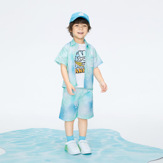 男童棉麻清凉舒爽中裤裤子夏季新款安奈儿童装实体店同款XB426574 商品图5