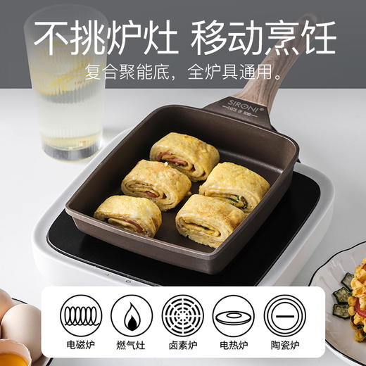 钛金早餐锅 | 源自意大利 钛合金不粘层 质地轻盈并且坚硬 一体成型耐腐蚀 加厚不变形【拾爸精选】 商品图1