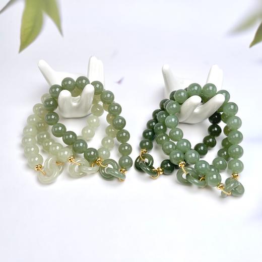 和田玉手串-玉美人菲菲HZ~环环相扣手串约10mm 商品图0