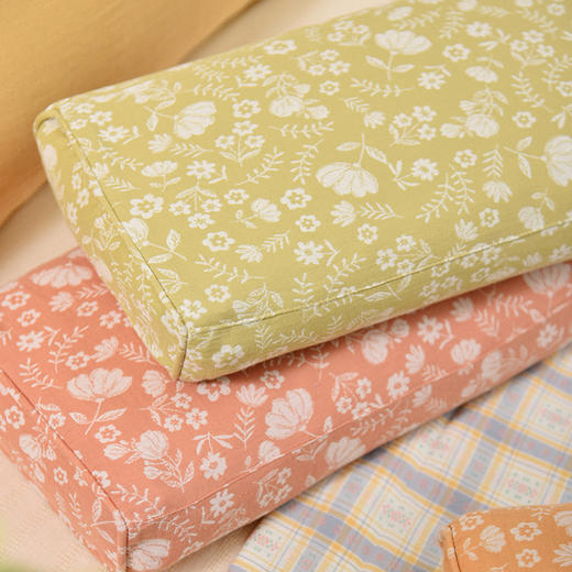 繁花云锦系列长方枕旅行便携小成人枕纯荞麦壳 商品图3