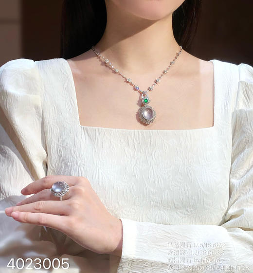 玻璃种蛋面套装【4023005】具体价格微信咨询 商品图4