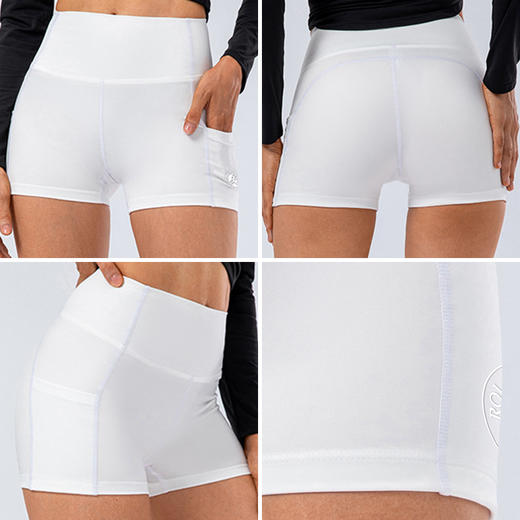 罗兰加洛斯瑜伽女夏三分裤紧身网球跑步训练健身弹力运动打底短裤 商品图4