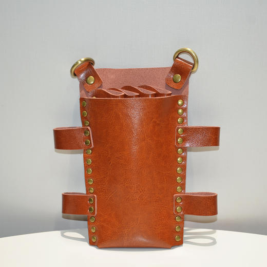 真皮发型师专用手拿剪刀包多功能理发工具包 商品图0