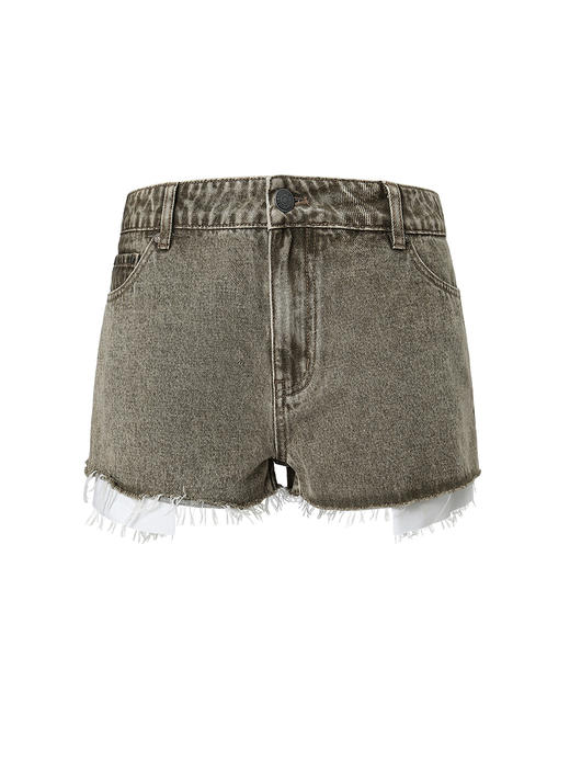 SELFWHO紧身超短牛仔裤女2024夏季新款经典复古吸湿透气百搭裤子 商品图4