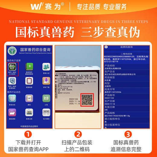 头孢噻呋钠注射兽用1g速溶真空冻干粉母猪牛羊呼吸道消炎兽药正品 商品图5