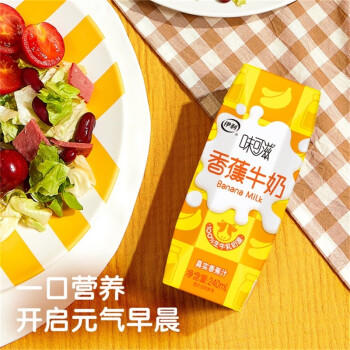 伊利【新鲜日期】味可滋 香蕉牛奶整箱240ml*12盒 包装随机 礼盒装 商品图1